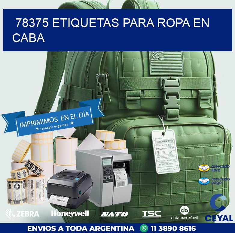 78375 ETIQUETAS PARA ROPA EN CABA