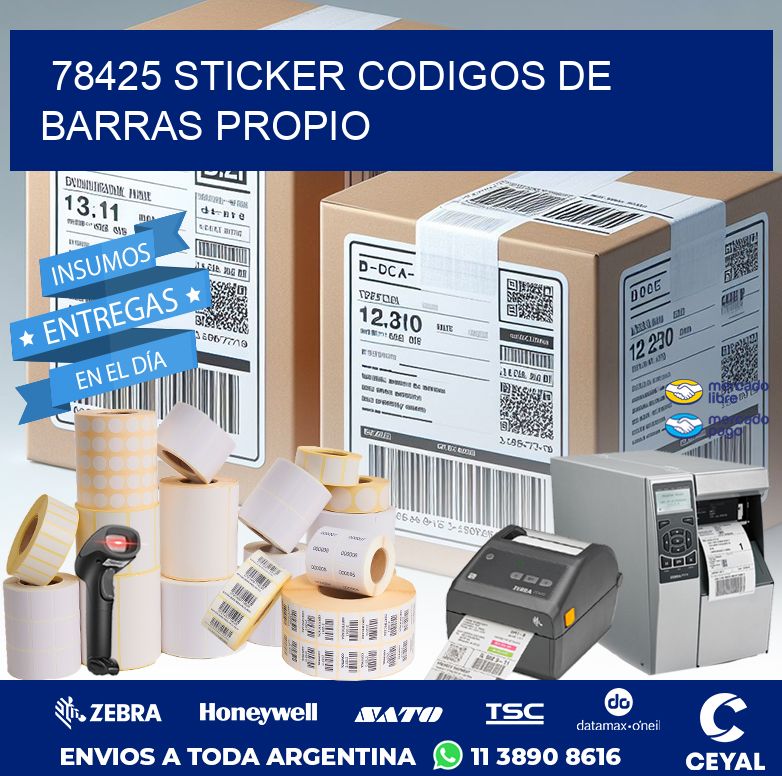 78425 STICKER CODIGOS DE BARRAS PROPIO
