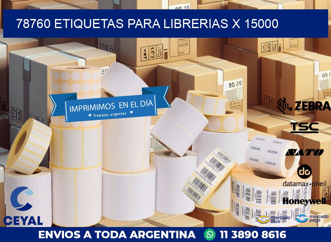 78760 ETIQUETAS PARA LIBRERIAS X 15000