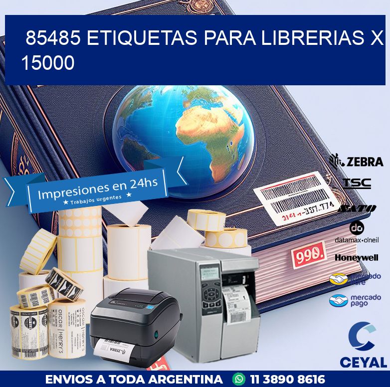 85485 ETIQUETAS PARA LIBRERIAS X 15000