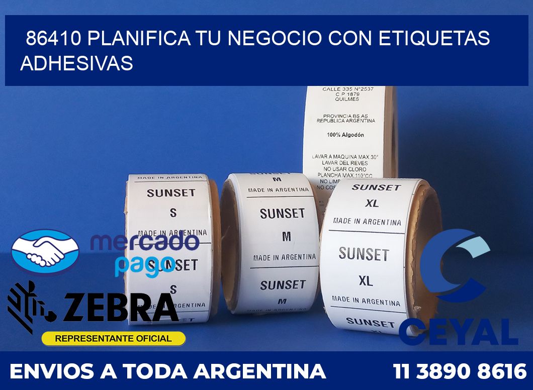 86410 PLANIFICA TU NEGOCIO CON ETIQUETAS ADHESIVAS