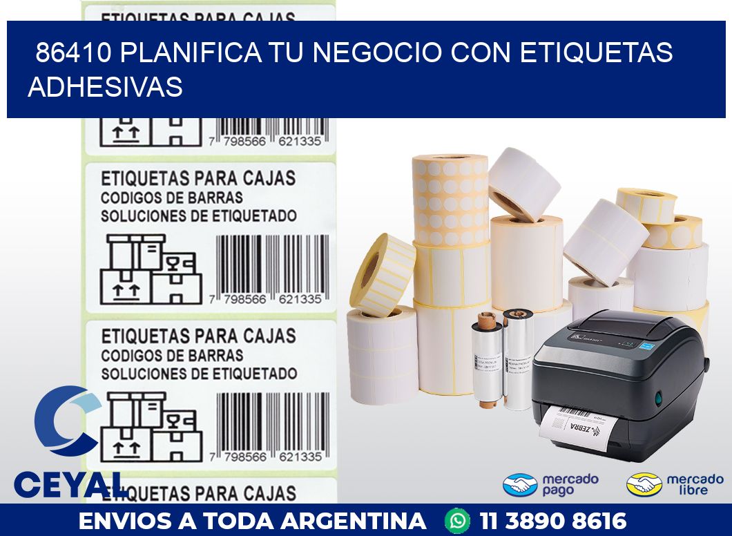 86410 PLANIFICA TU NEGOCIO CON ETIQUETAS ADHESIVAS
