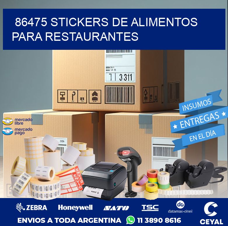 86475 STICKERS DE ALIMENTOS PARA RESTAURANTES