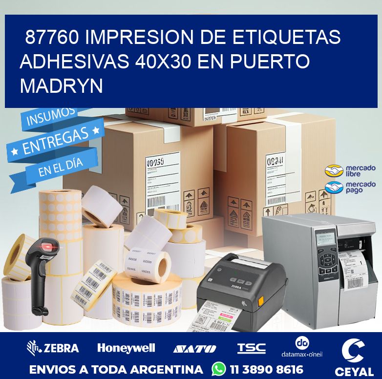 87760 IMPRESION DE ETIQUETAS ADHESIVAS 40X30 EN PUERTO MADRYN