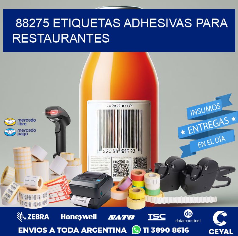 88275 ETIQUETAS ADHESIVAS PARA RESTAURANTES