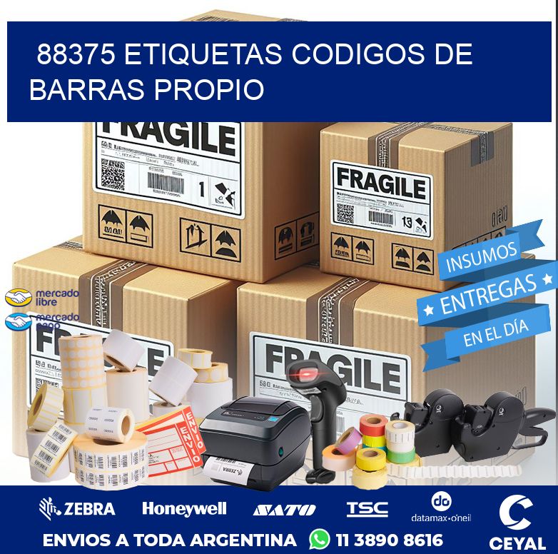 88375 ETIQUETAS CODIGOS DE BARRAS PROPIO