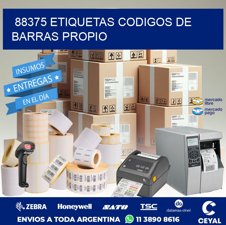 88375 ETIQUETAS CODIGOS DE BARRAS PROPIO