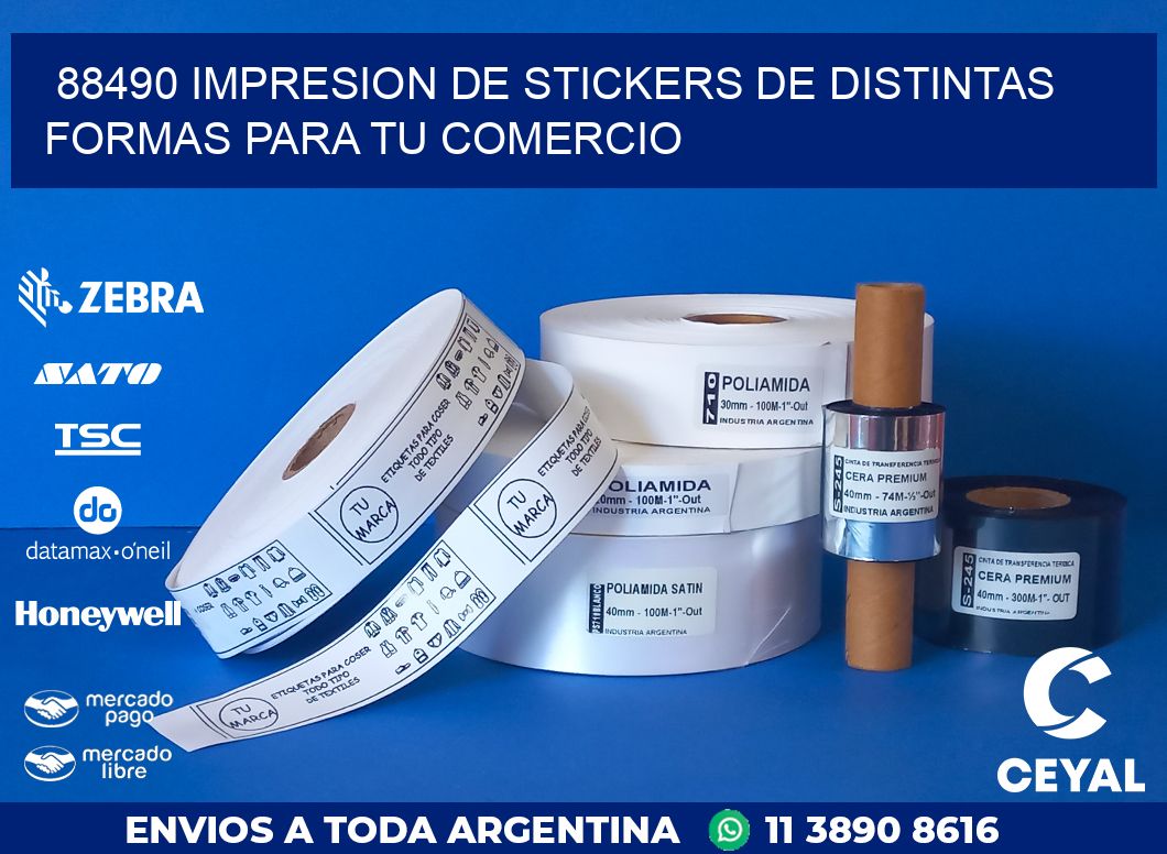88490 IMPRESION DE STICKERS DE DISTINTAS FORMAS PARA TU COMERCIO