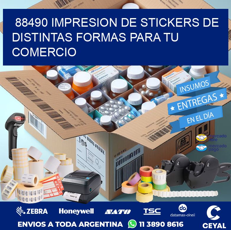 88490 IMPRESION DE STICKERS DE DISTINTAS FORMAS PARA TU COMERCIO