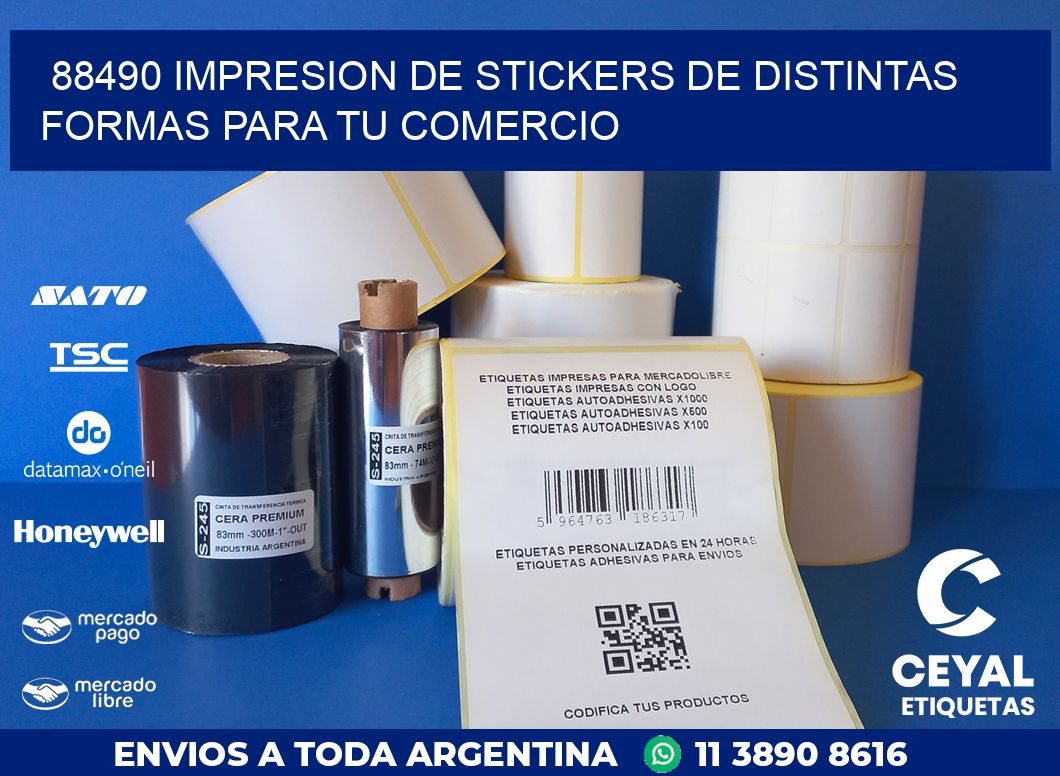88490 IMPRESION DE STICKERS DE DISTINTAS FORMAS PARA TU COMERCIO