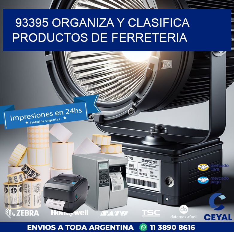93395 ORGANIZA Y CLASIFICA PRODUCTOS DE FERRETERIA
