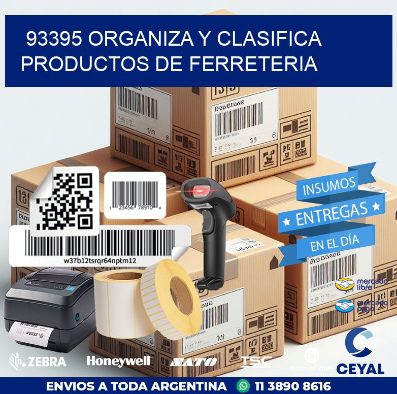 93395 ORGANIZA Y CLASIFICA PRODUCTOS DE FERRETERIA