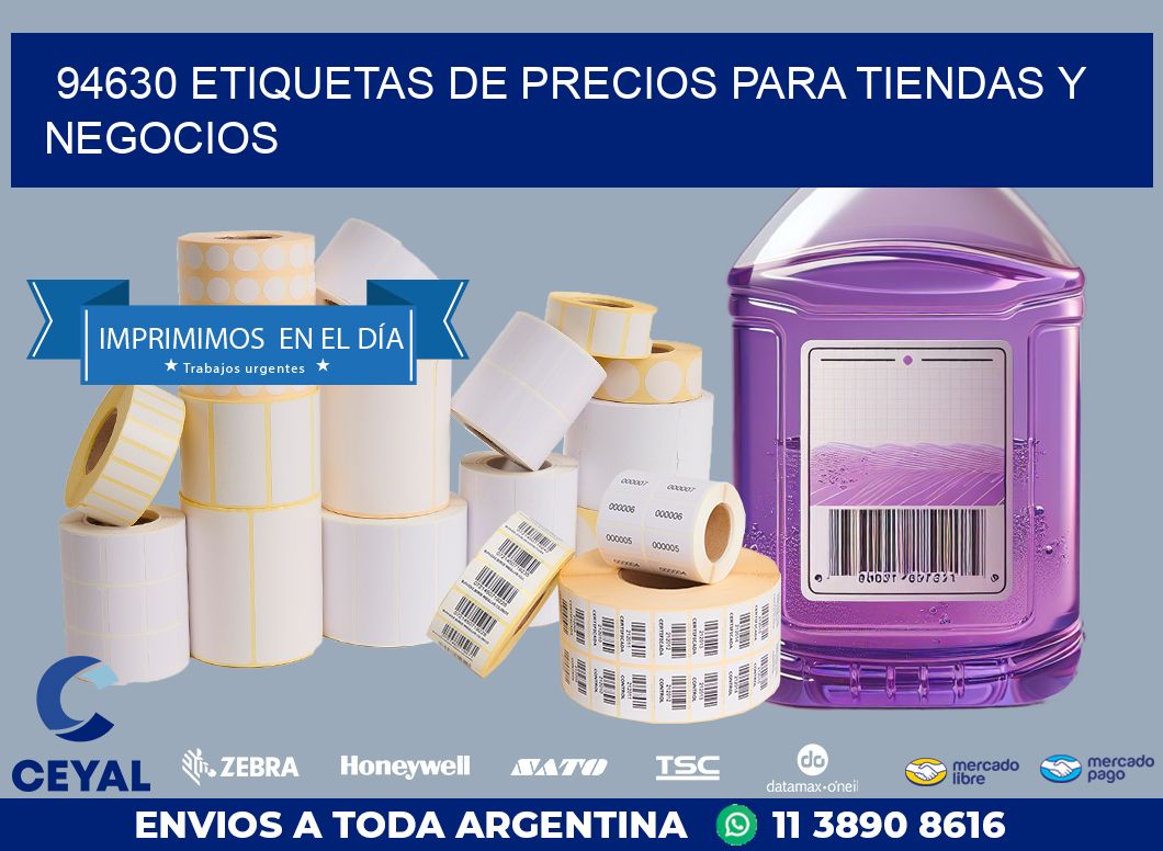 94630 ETIQUETAS DE PRECIOS PARA TIENDAS Y NEGOCIOS