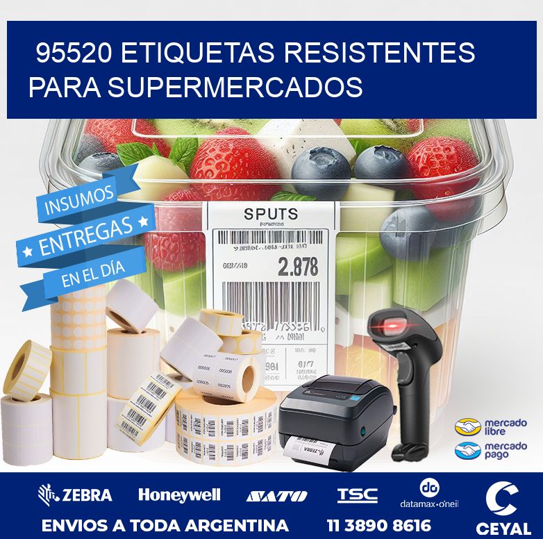 95520 ETIQUETAS RESISTENTES PARA SUPERMERCADOS