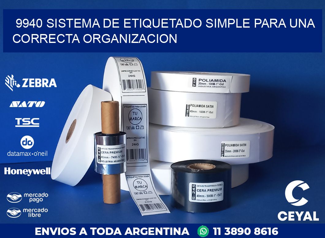 9940 SISTEMA DE ETIQUETADO SIMPLE PARA UNA CORRECTA ORGANIZACION
