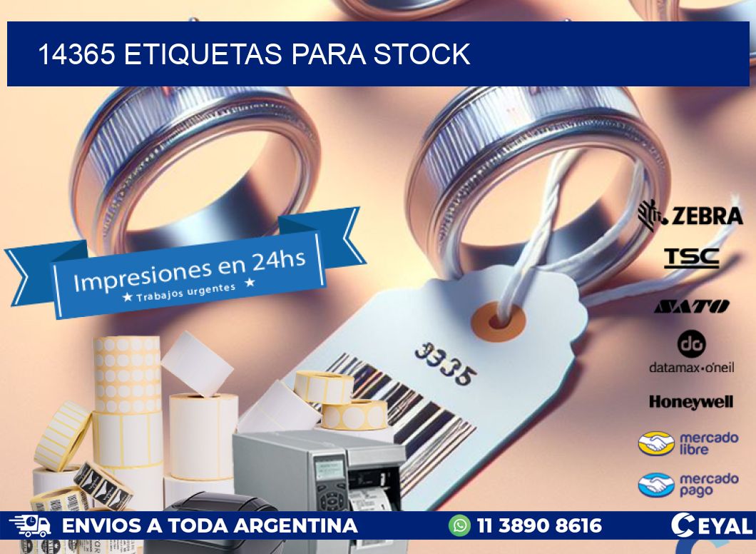 14365 ETIQUETAS PARA STOCK