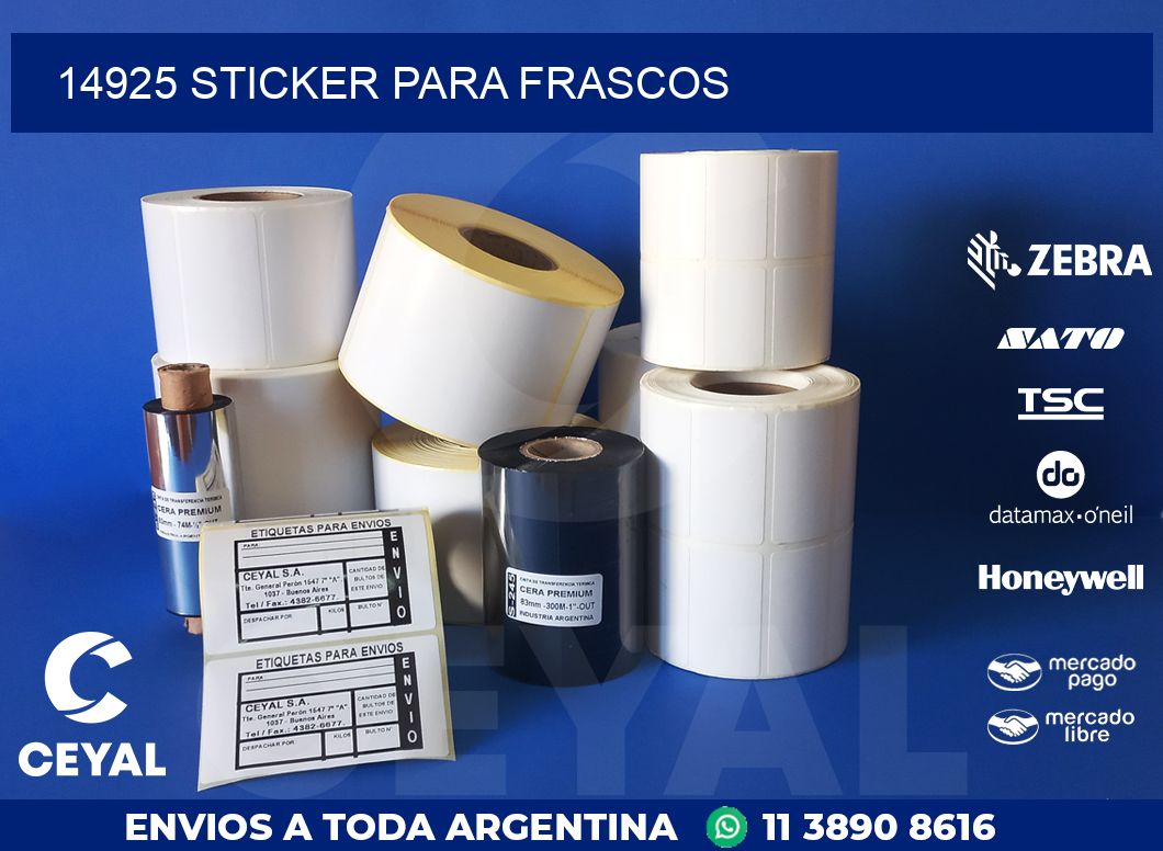 14925 STICKER PARA FRASCOS