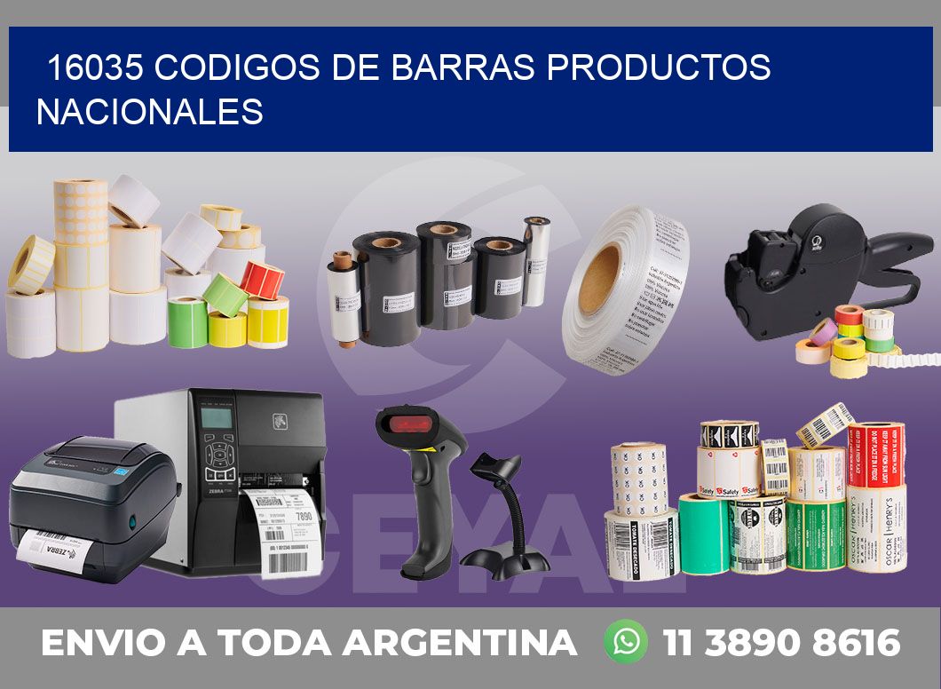 16035 codigos de barras productos nacionales