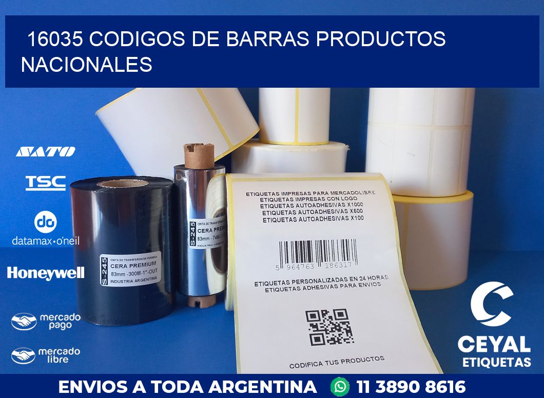 16035 codigos de barras productos nacionales