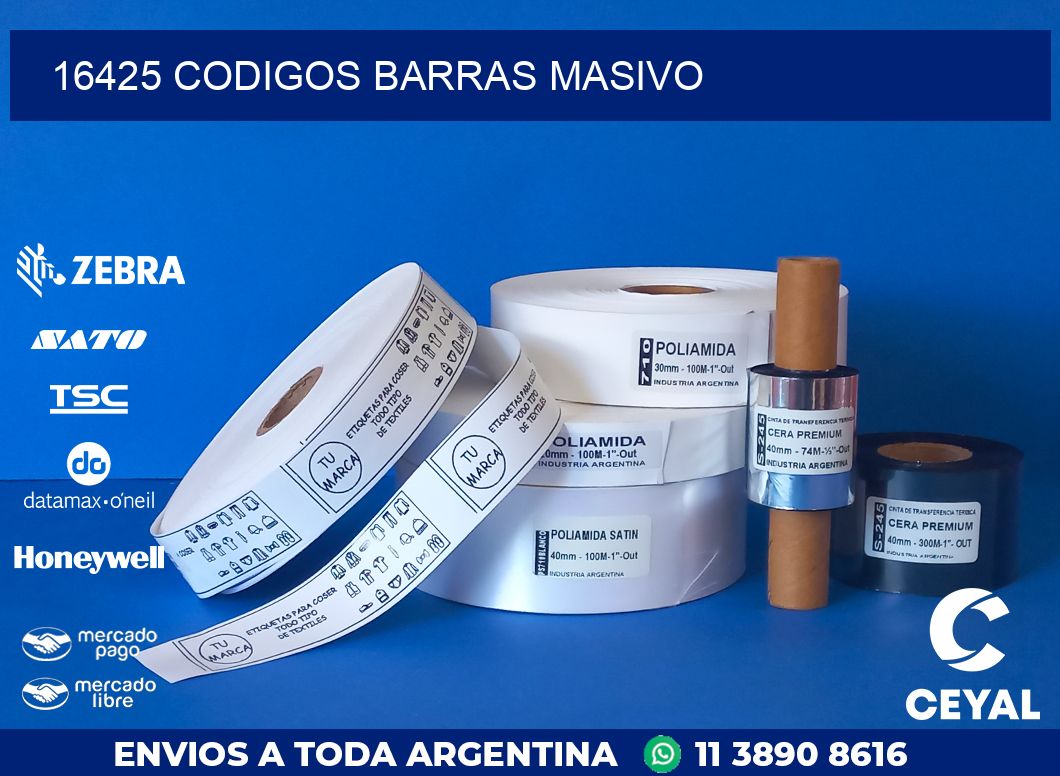 16425 CODIGOS BARRAS MASIVO