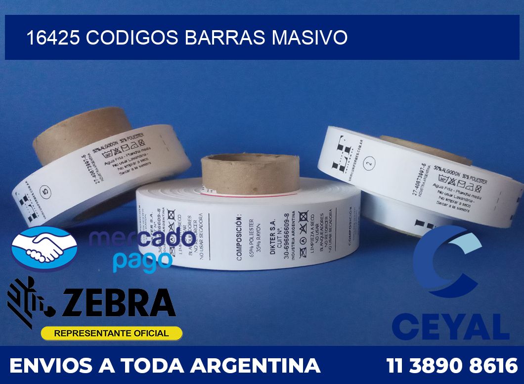 16425 CODIGOS BARRAS MASIVO