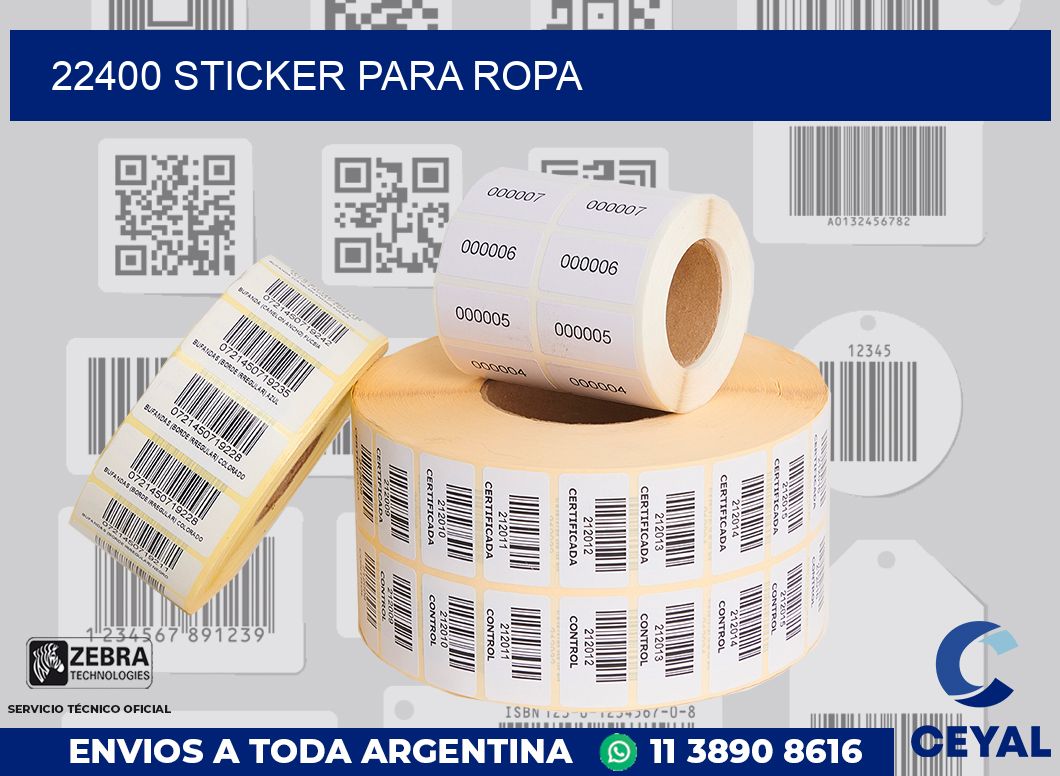 22400 STICKER PARA ROPA