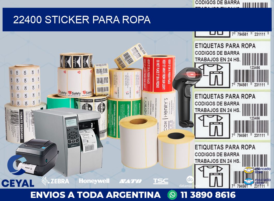 22400 STICKER PARA ROPA