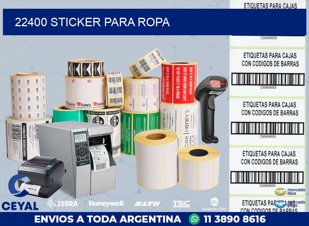 22400 STICKER PARA ROPA