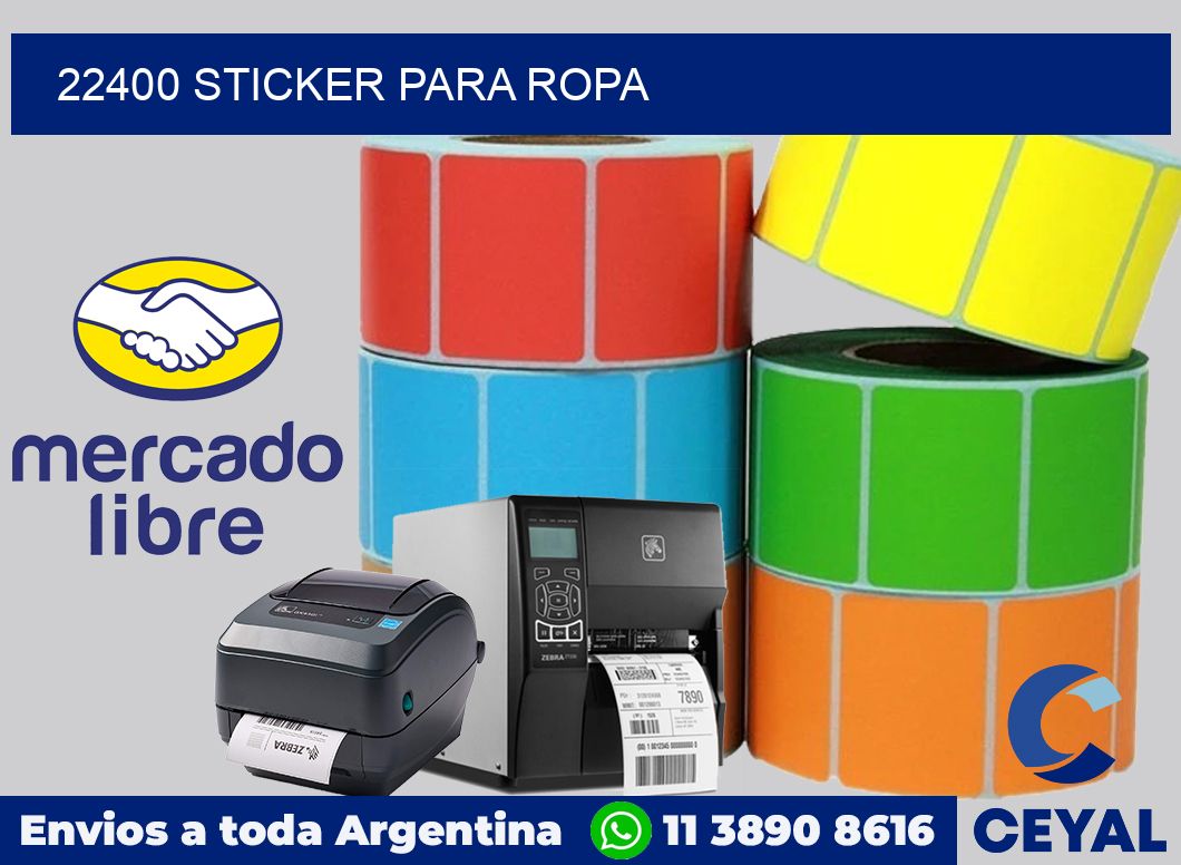22400 STICKER PARA ROPA