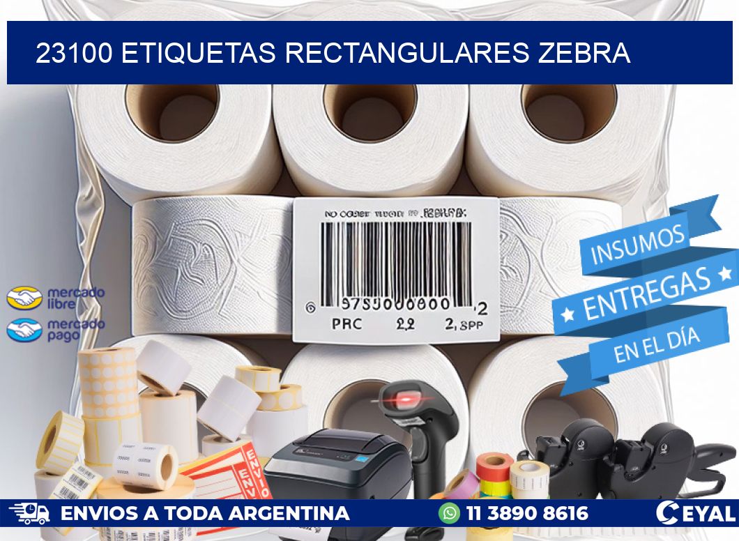 23100 etiquetas rectangulares zebra