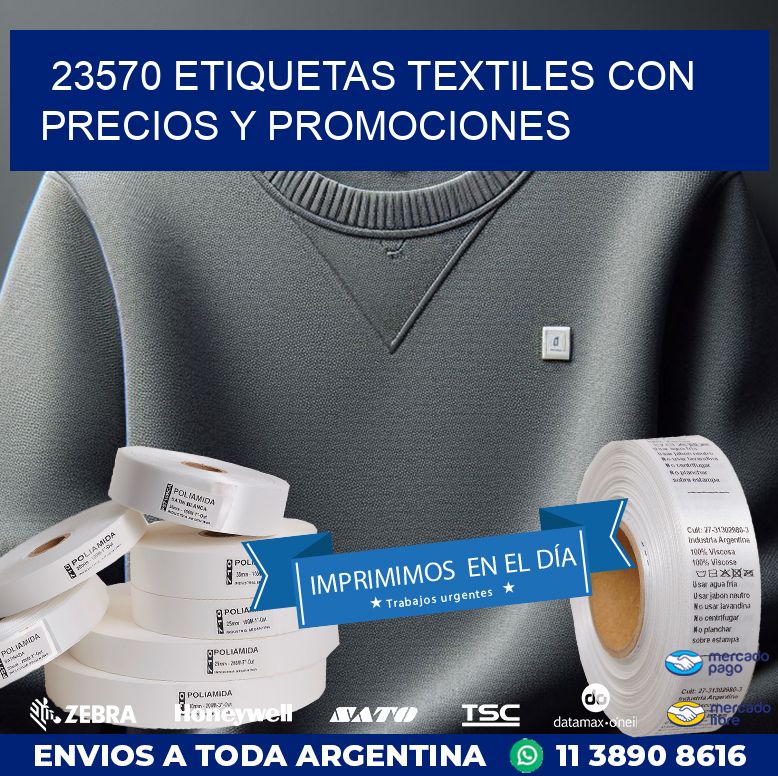 23570 ETIQUETAS TEXTILES CON PRECIOS Y PROMOCIONES