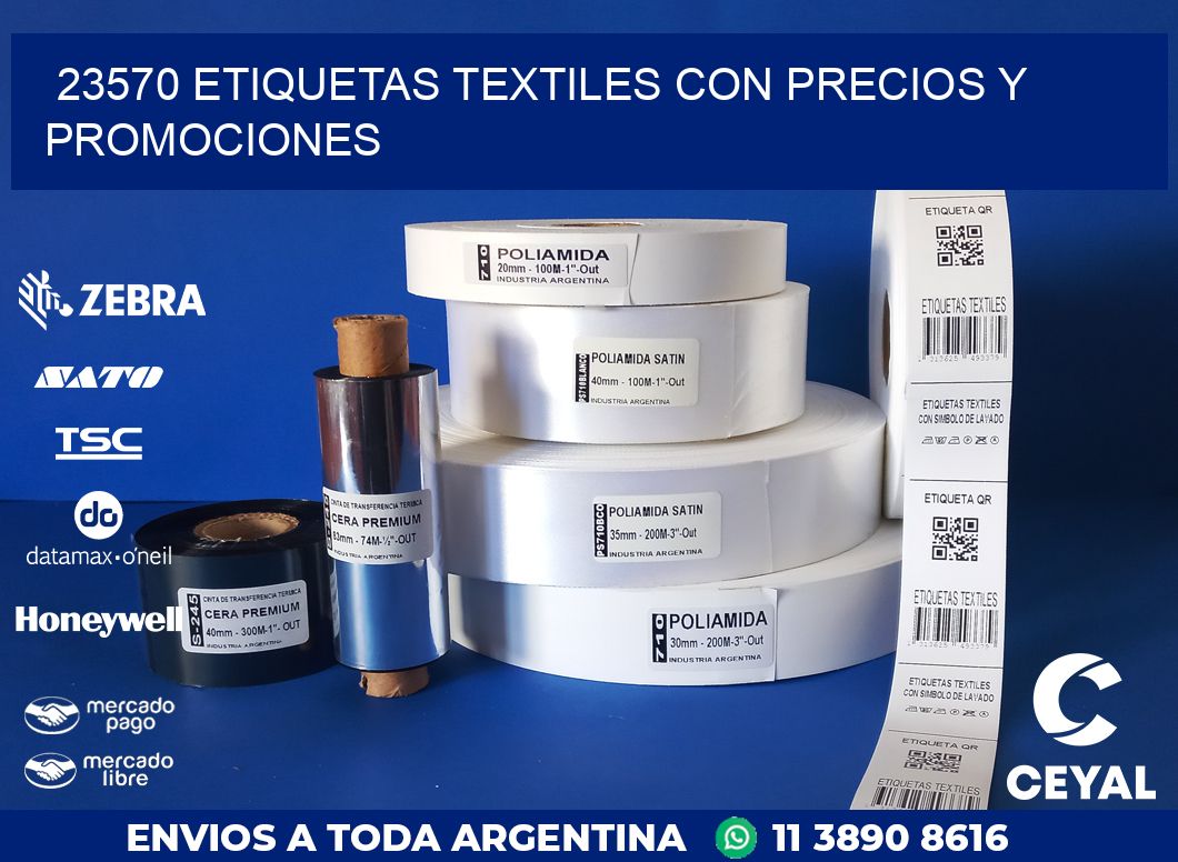 23570 ETIQUETAS TEXTILES CON PRECIOS Y PROMOCIONES