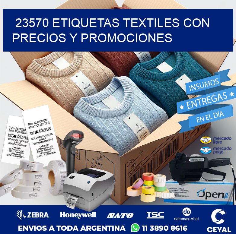 23570 ETIQUETAS TEXTILES CON PRECIOS Y PROMOCIONES