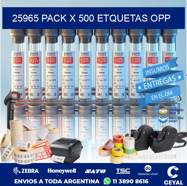 25965 PACK X 500 ETQUETAS OPP