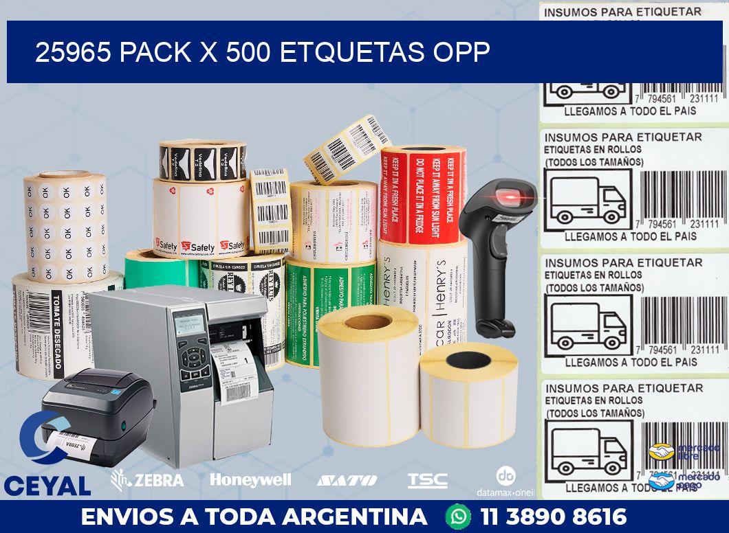 25965 PACK X 500 ETQUETAS OPP