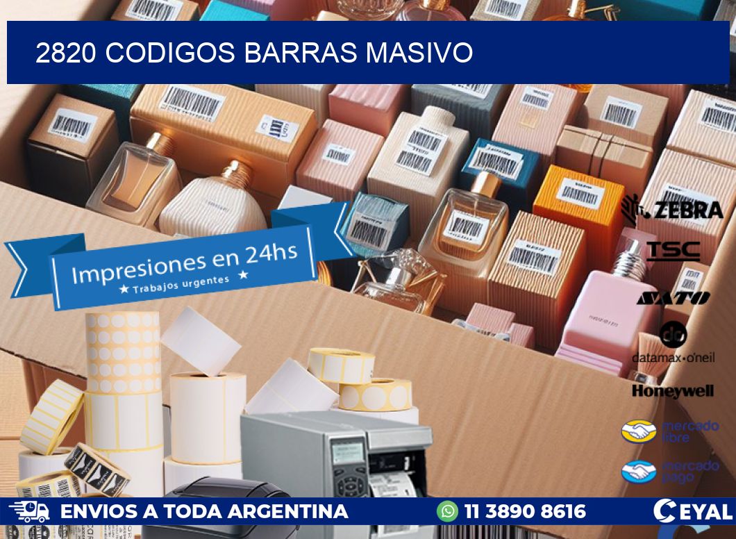 2820 CODIGOS BARRAS MASIVO