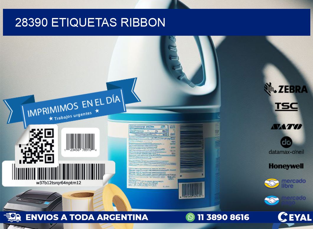 28390 ETIQUETAS RIBBON