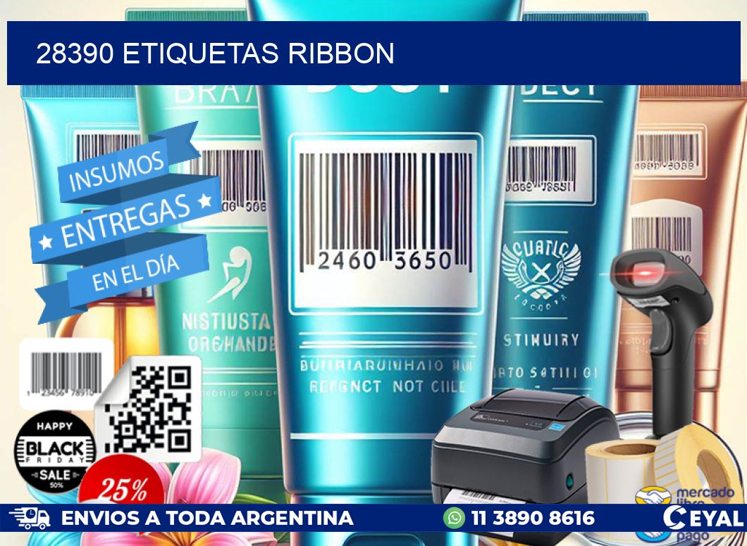 28390 ETIQUETAS RIBBON