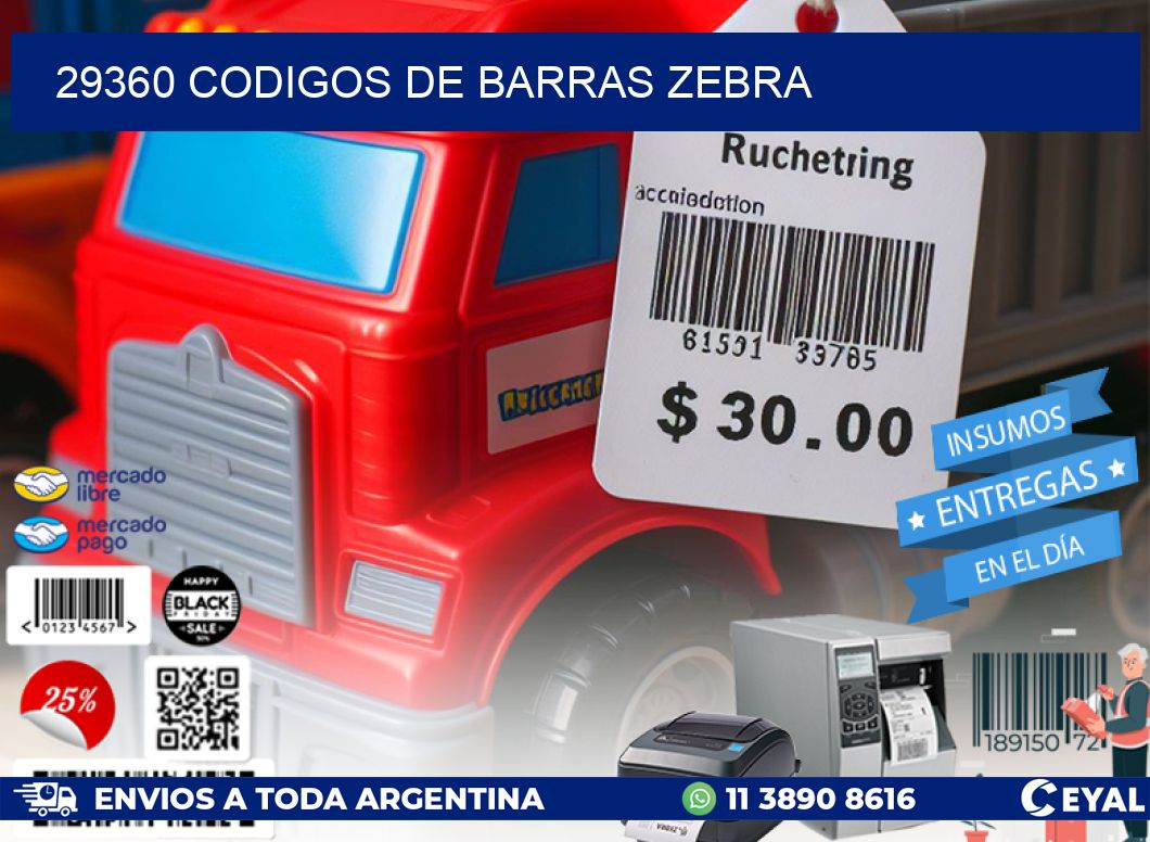 29360 codigos de barras zebra