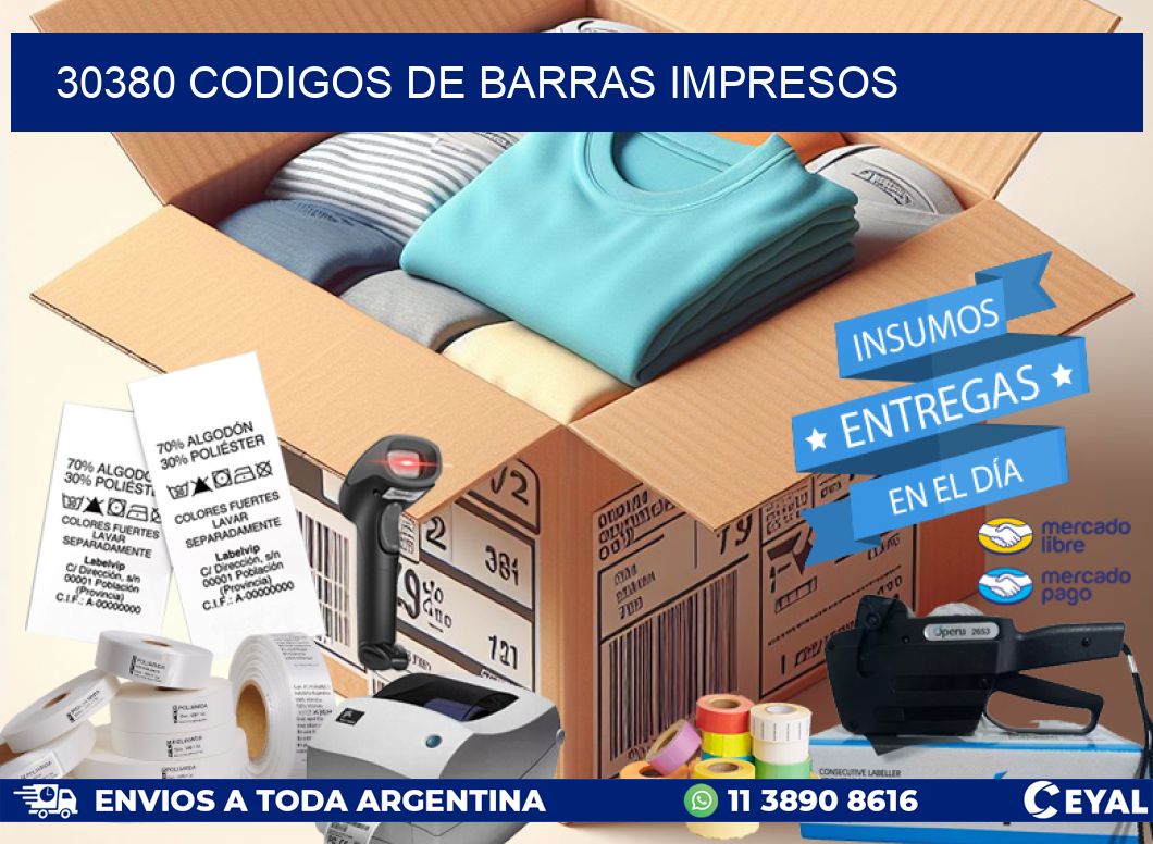 30380 Codigos de barras impresos