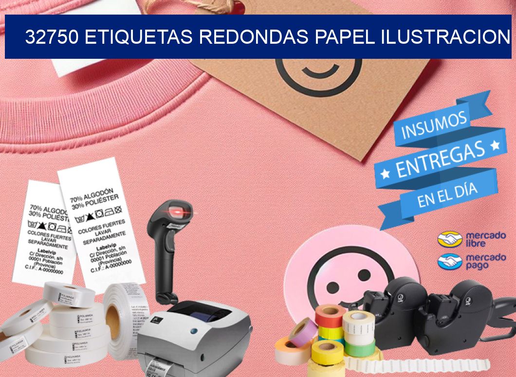 32750 ETIQUETAS REDONDAS PAPEL ILUSTRACION
