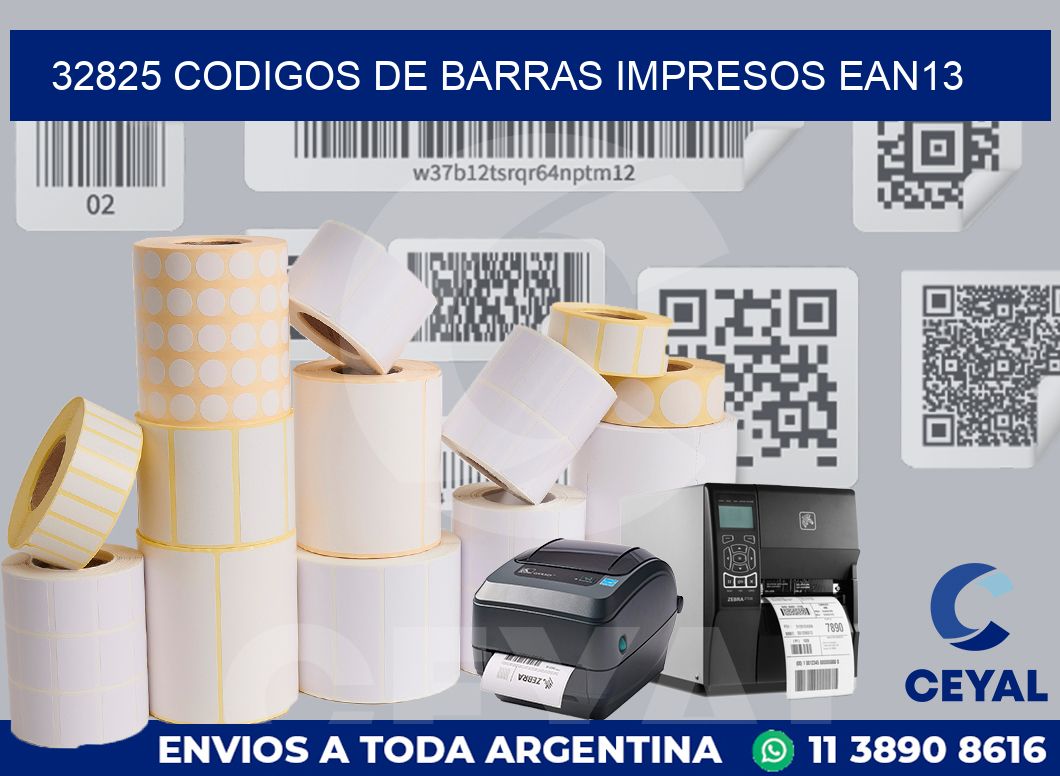 32825 codigos de barras impresos ean13