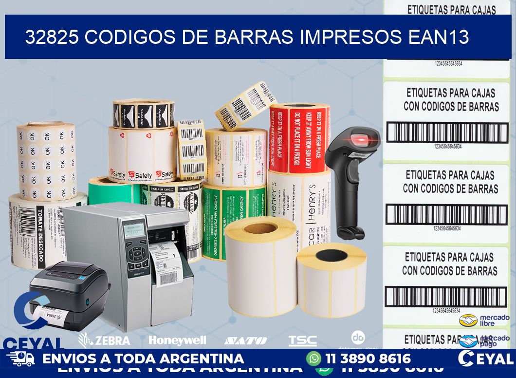 32825 codigos de barras impresos ean13