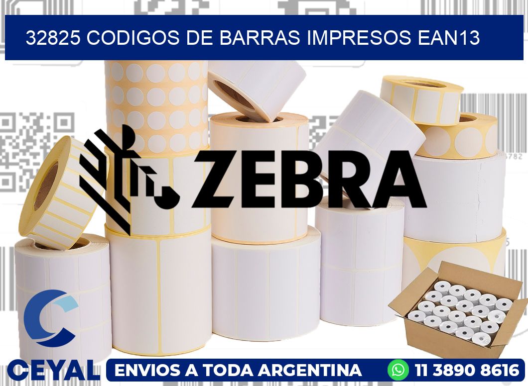 32825 codigos de barras impresos ean13