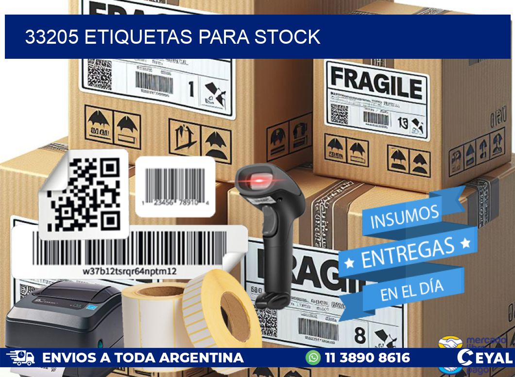 33205 ETIQUETAS PARA STOCK