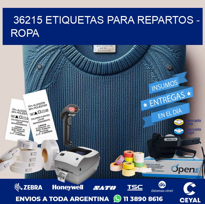 36215 ETIQUETAS PARA REPARTOS - ROPA