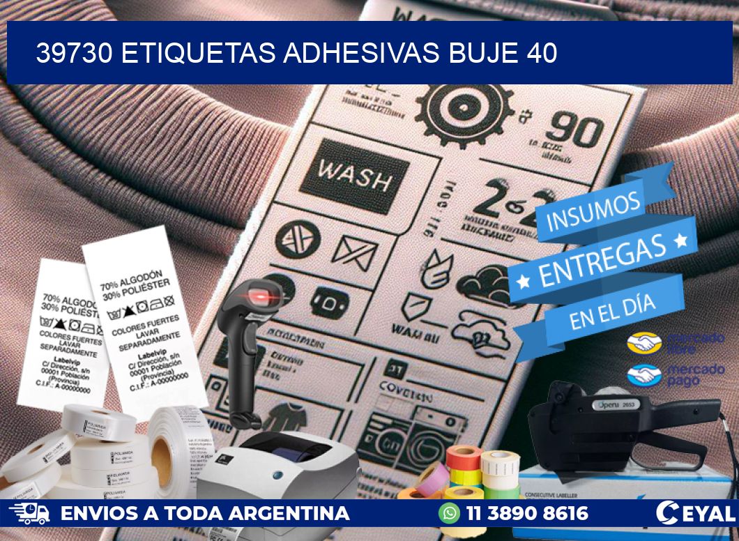 39730 ETIQUETAS ADHESIVAS BUJE 40