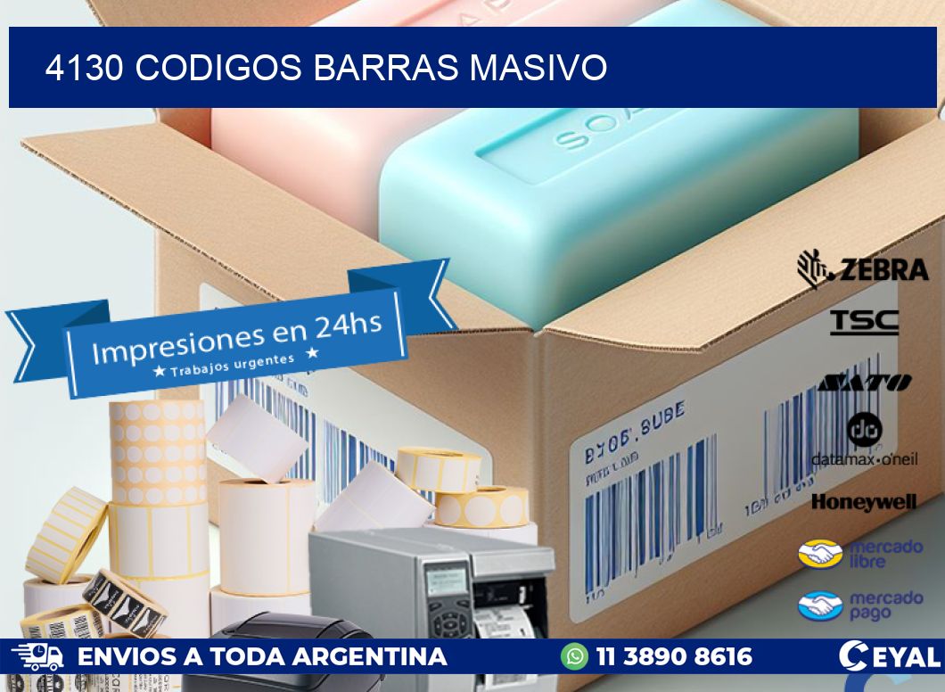 4130 CODIGOS BARRAS MASIVO