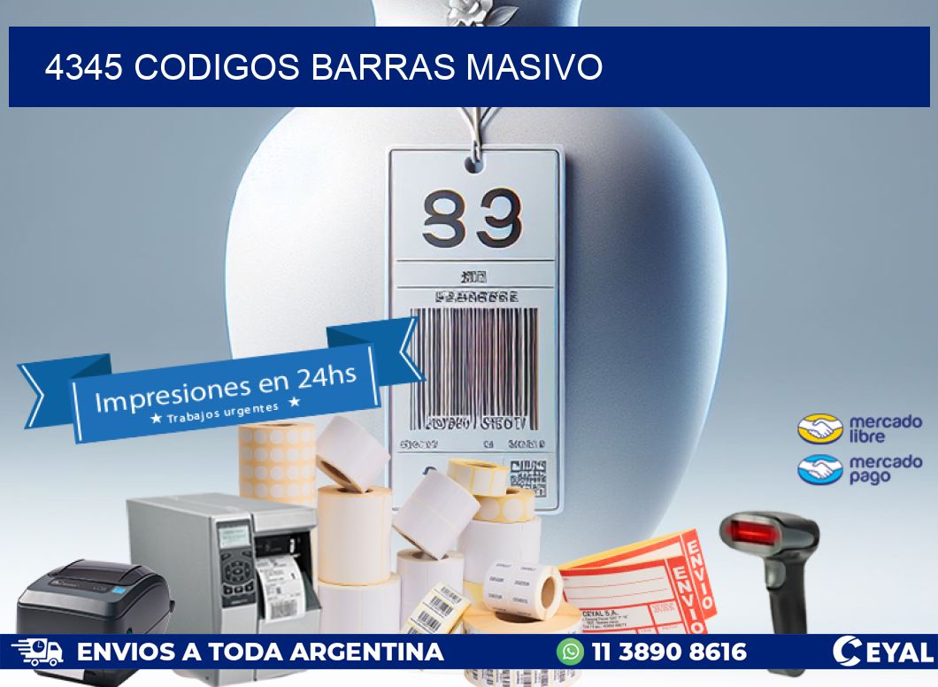 4345 CODIGOS BARRAS MASIVO