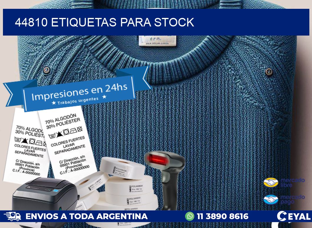44810 ETIQUETAS PARA STOCK